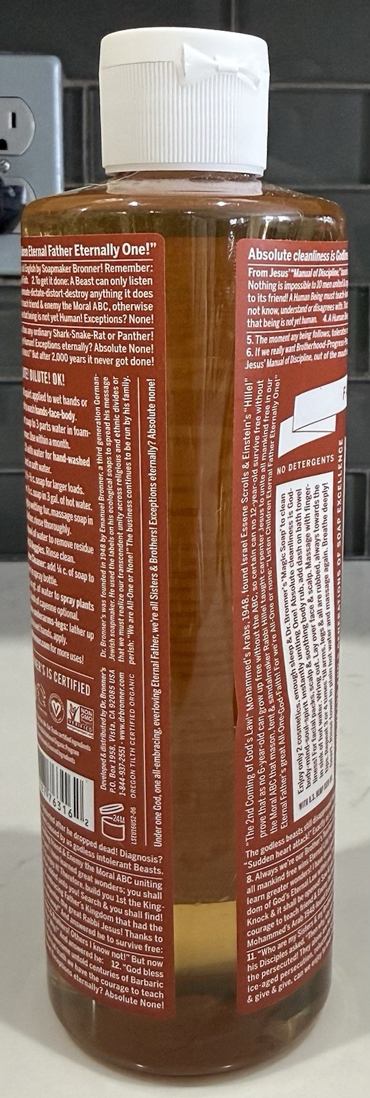 Dr Bronner’s 18-In-1 Hemp Eucalyptus Pure-Castile Soap 16fl oz 473ml