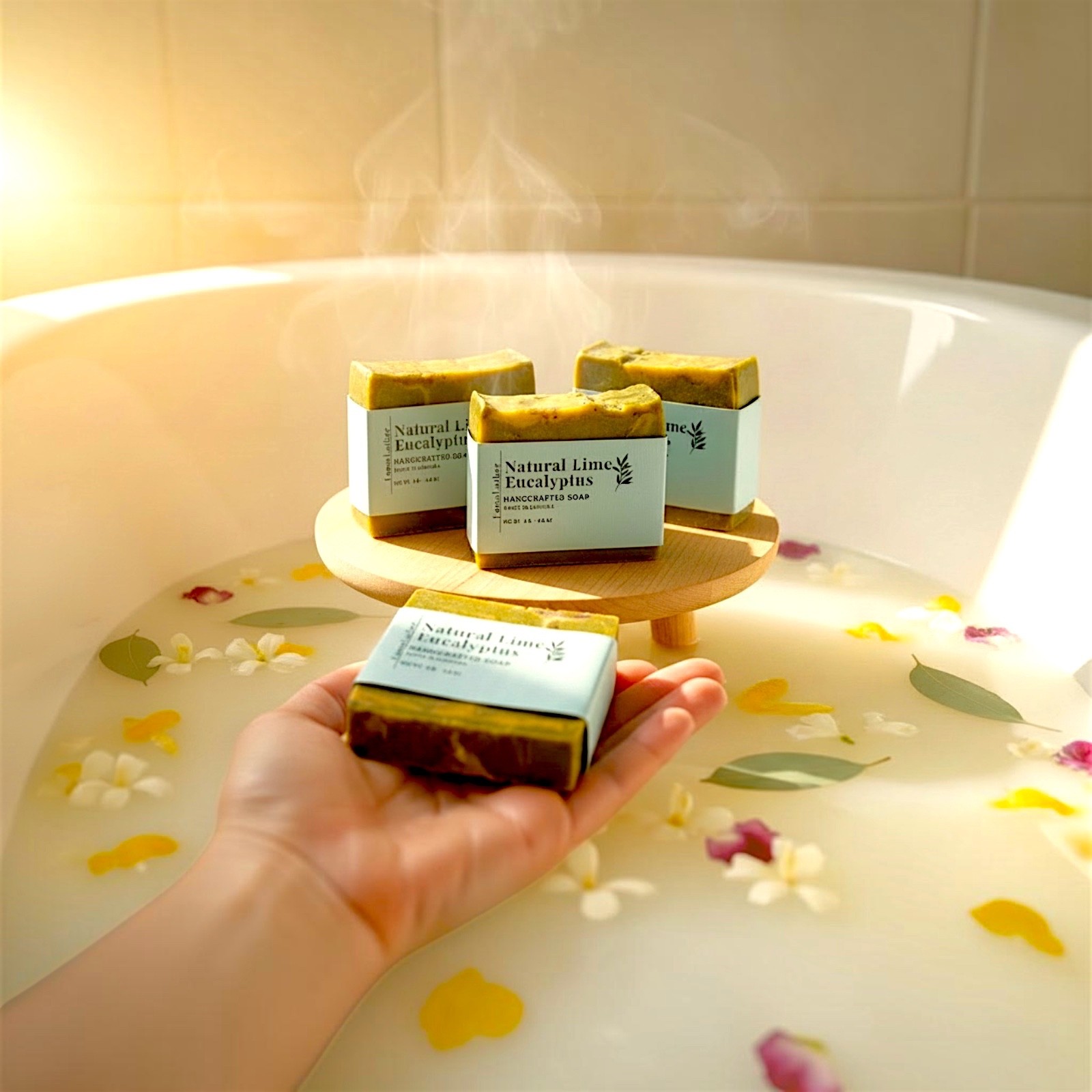 LumaLather Lime & Eucalyptus Mint Handmade Soap – Refreshing Artisan Bath Bar