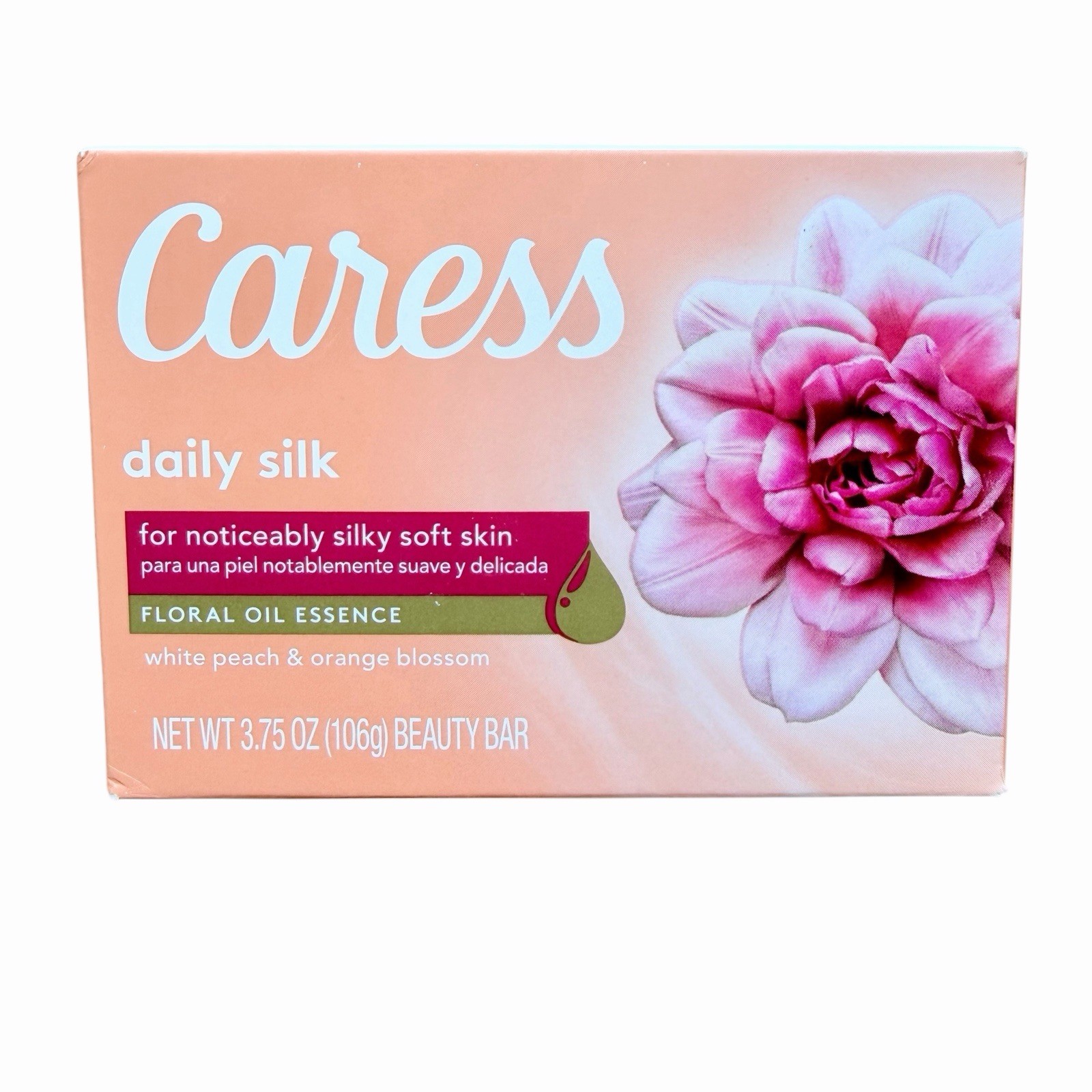 4 BARS Of Caress Daily Silk Bar Soap Floral Oil Essence (ORIGINAL FORMULA) – NEW