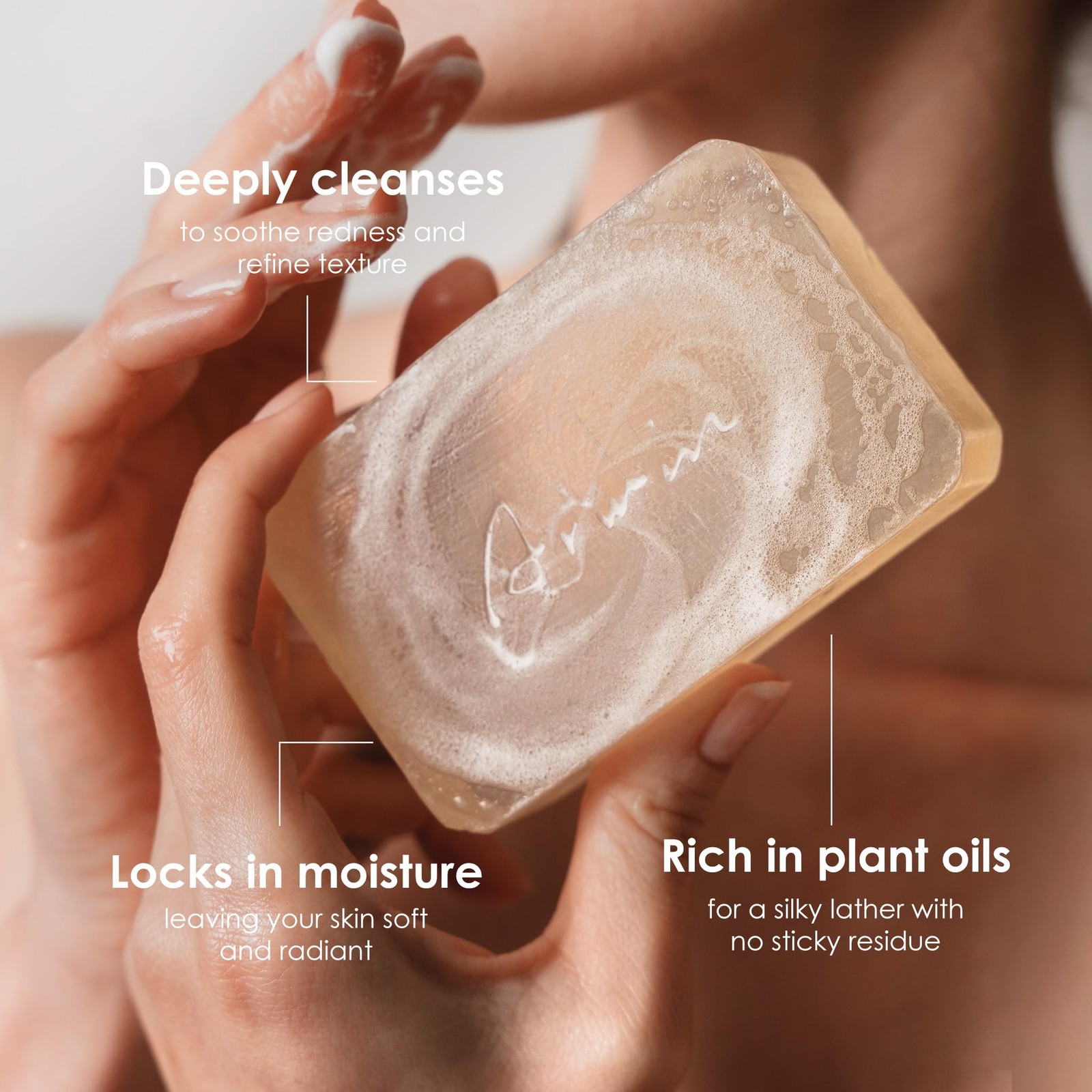 Glycerin Soap Bar 2 Pack (2x180g/6.3 oz) for & Body, Natural Transparent Soap…