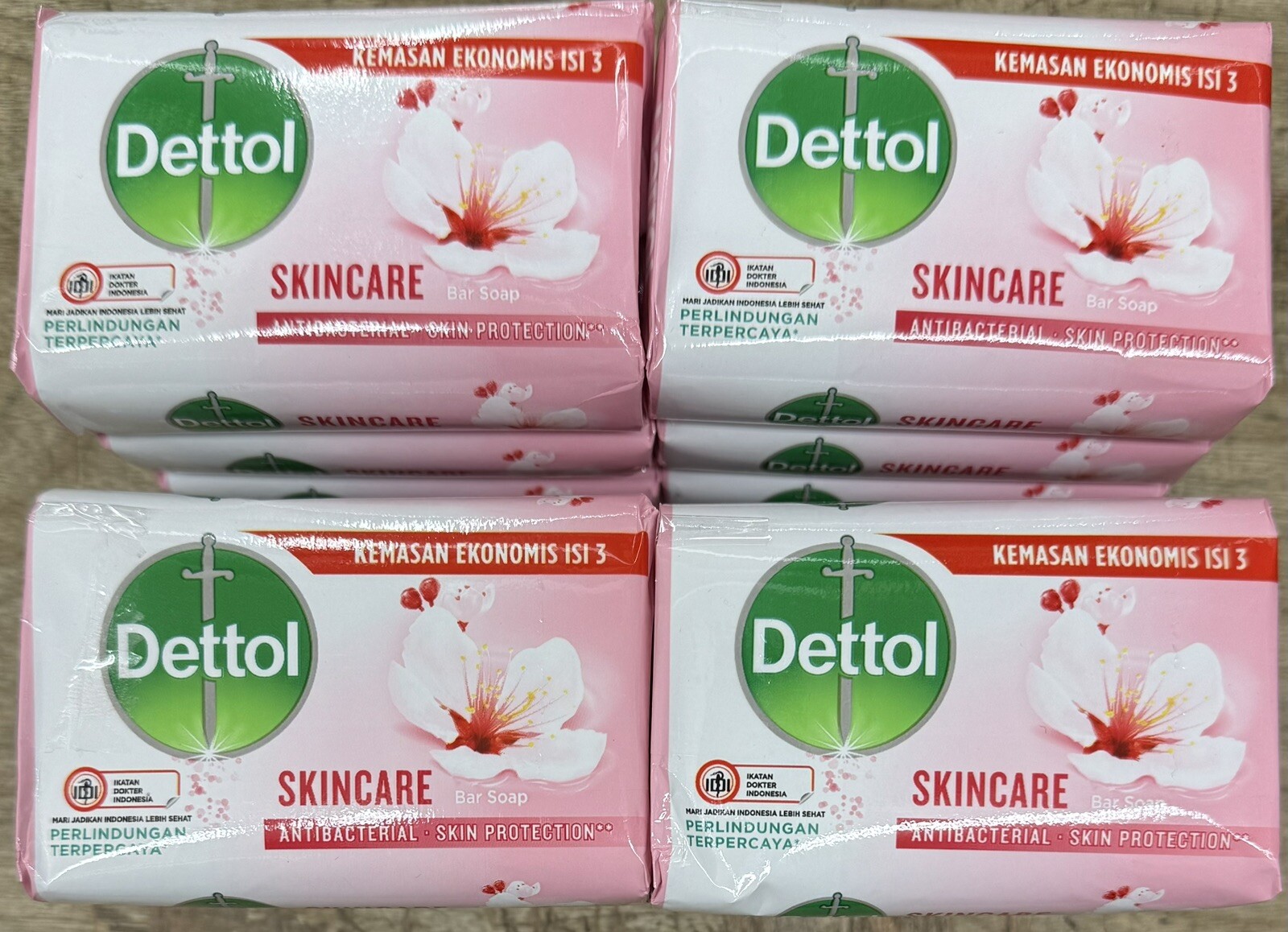 12pc Dettol SkinCare Bar Soap 100 g Free Shipping