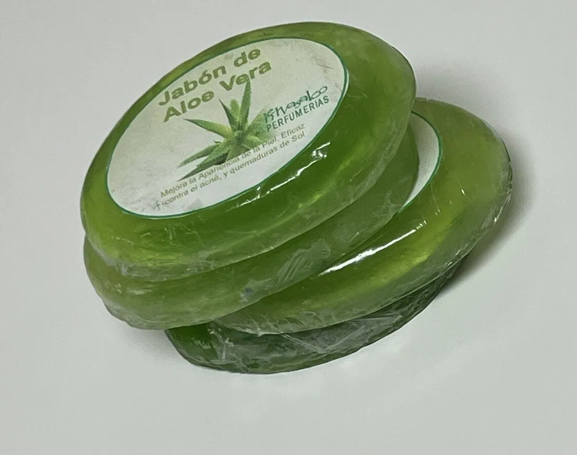Aloe Vera Bar Soap -Improves Skin, effective for acne & Sun spots NEW AND SEALED