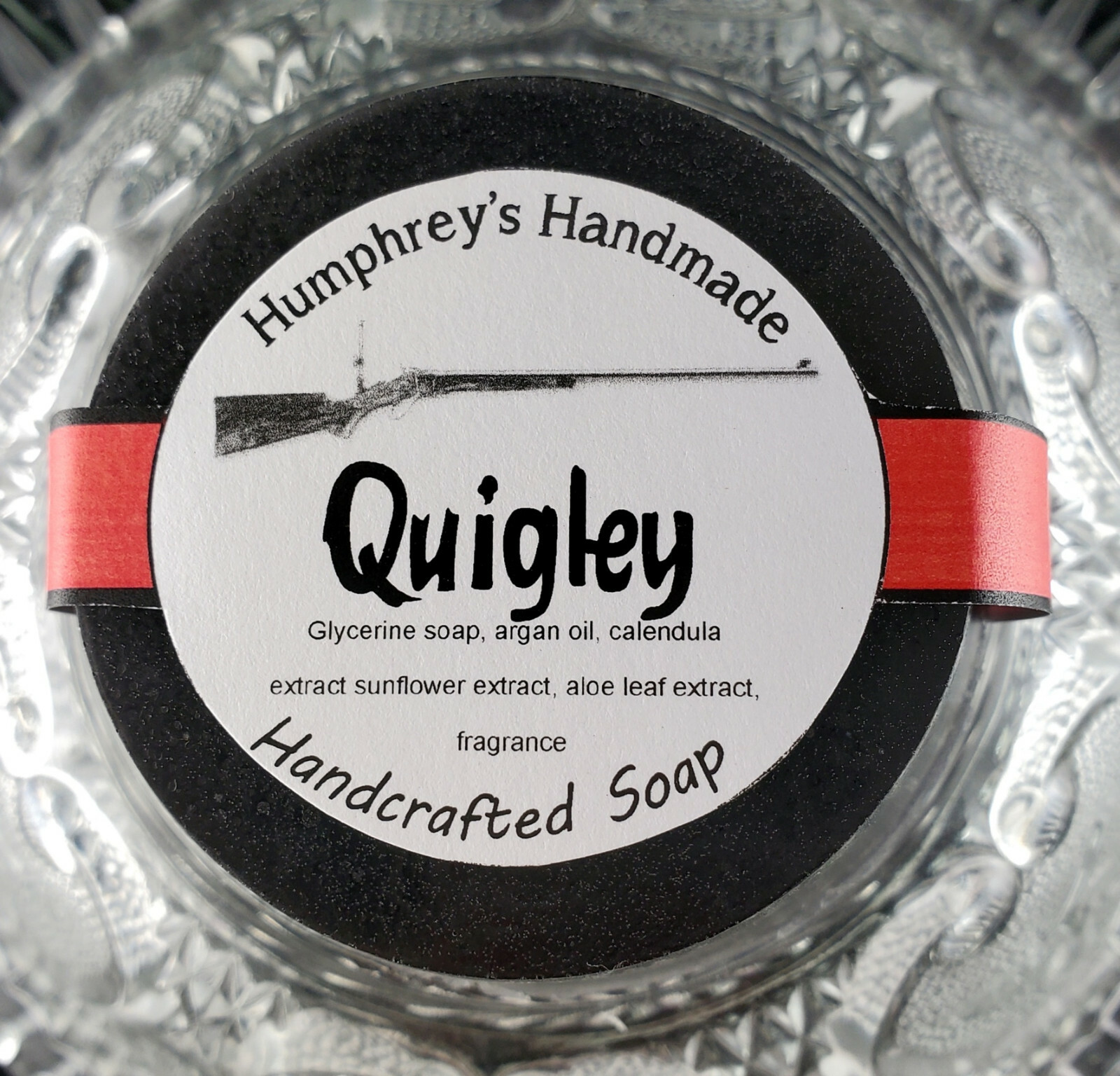 QUIGLEY Hickory Suede Shave Soap Mens Beard Wash, Glycerin Argan Oil Tobacco