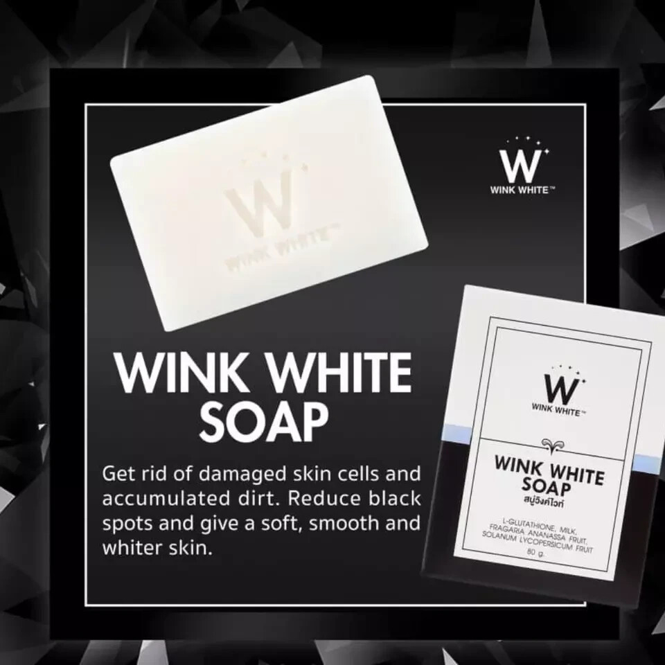 Gluta Wink White Soap Skin Whitening Brightening ( X 10 )