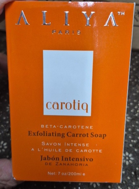 2 Pack of Aliya Paris Carotiq Exfoliating Carrot Soap, 7 oz Bars New