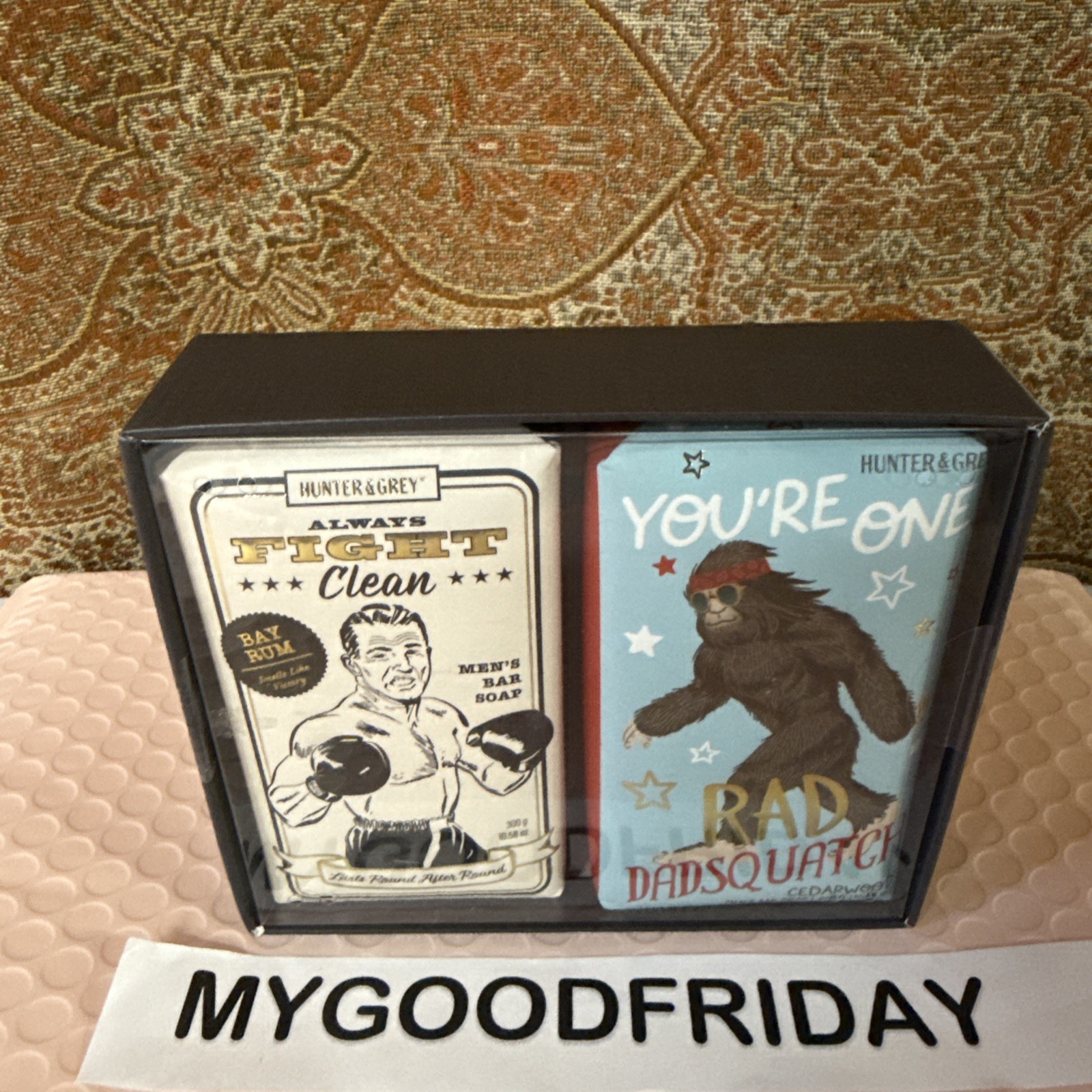 Hunter & Grey Fathers Day Soap Set Cedarwood& Bay Rum Men’s Bar Gift Box