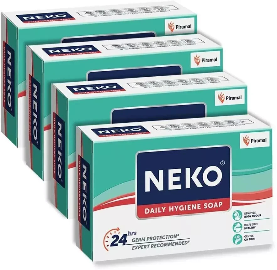 4 pack Neko Daily Hygiene Medicated Soap 100gm – 24 hours Germ Protection