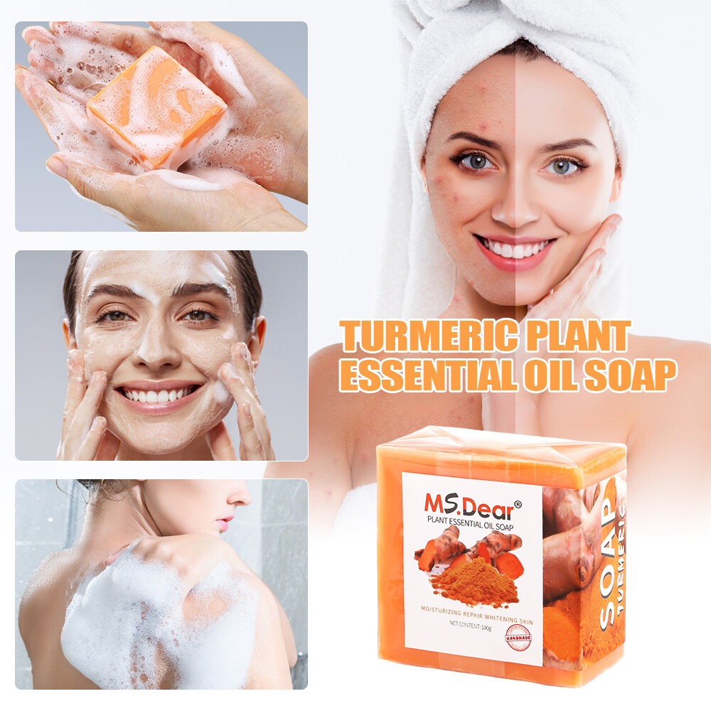 2 Pcs Tumeric Soap, Dark Spots , Skin Glow, Brighter Skin, Scars, All Skin types