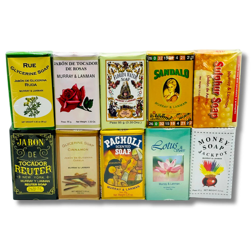 2 Pack – L&K Murray & Lanman & Kemp Soaps 3.3oz, Florida Water, Rue, Sulphur etc