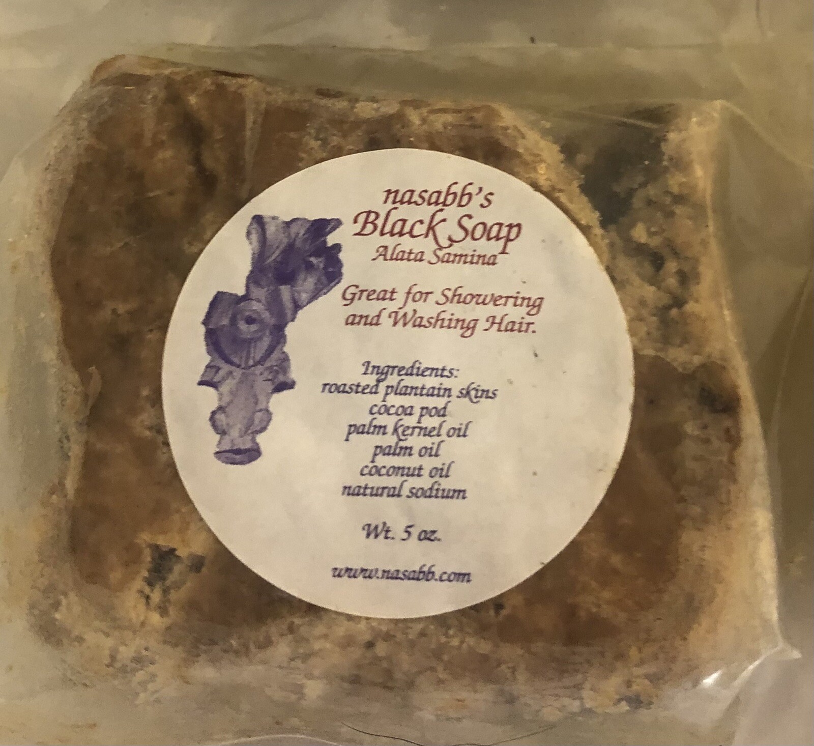 Nasabb’s Fresh | Alata Samina Pure Organic BLACK Soap 20 OUNCES