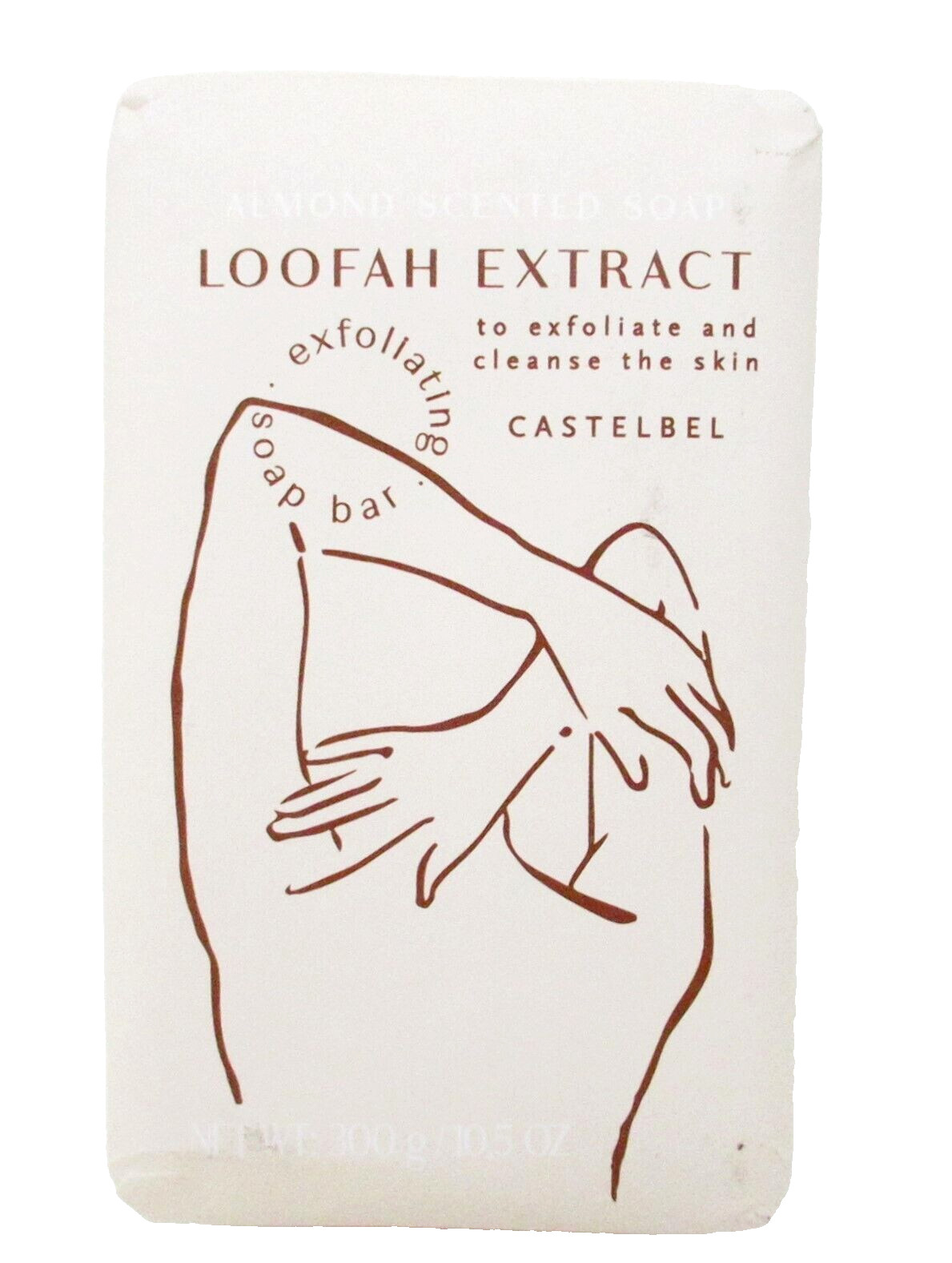 Castelbel Luxury Bath Bar Soap Exfoliating Loofah Extract Almond Scented 10.5oz