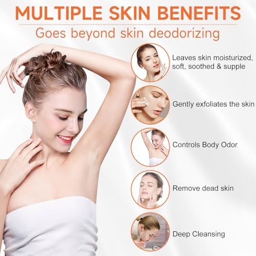 3 Pcs Persimmon Soap Bar for Body Odor Control Natural Refreshing Face Wash