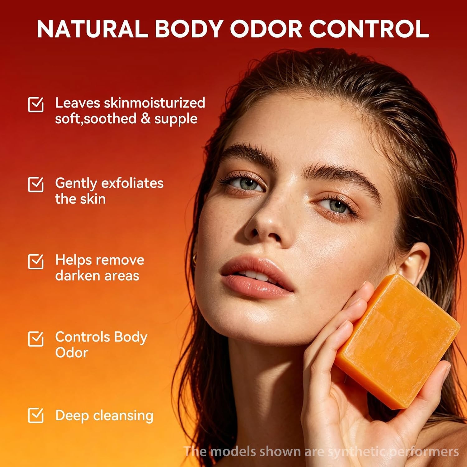 Persimmon Soap Bar for Body Odor Control, Japanese Persimmon and Tea Tree Deo…