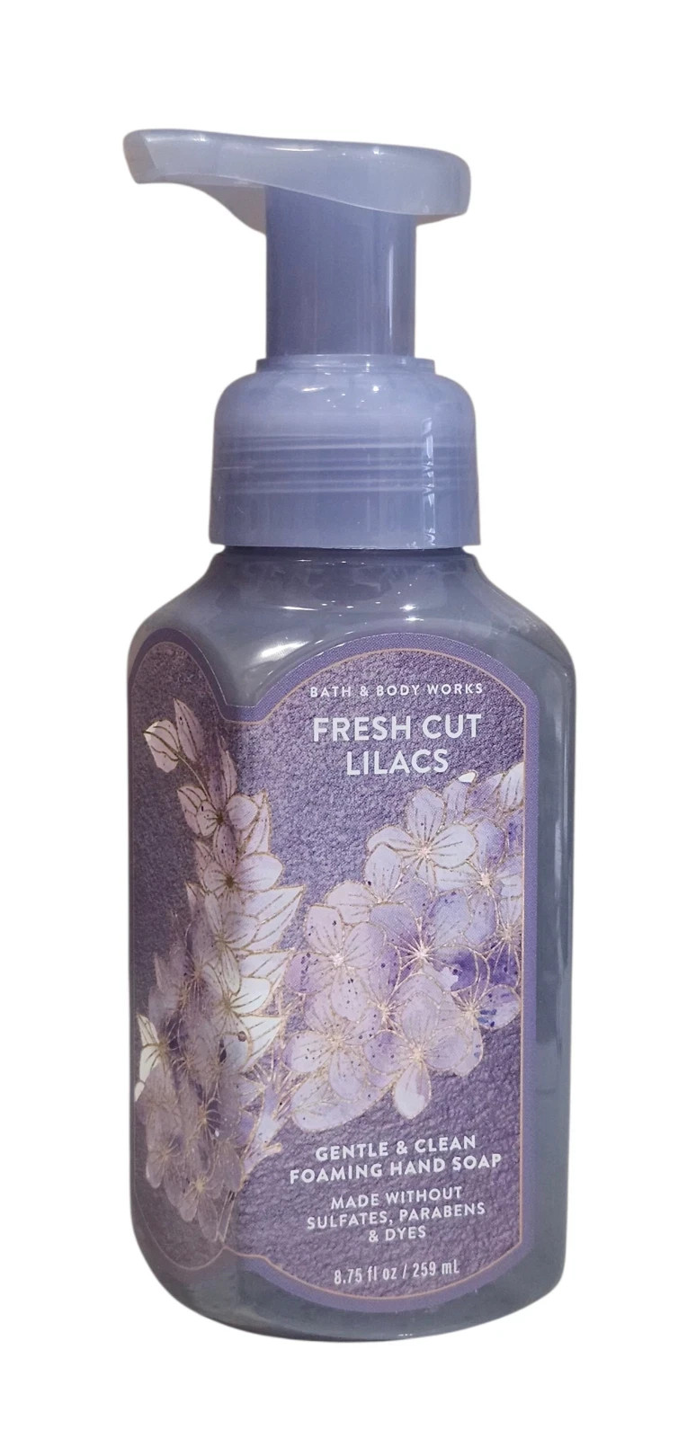 NEW Bath & Body Works Gentle & Clean Foaming Hand Soap FRESH CUT LILACS 8.75 OZ