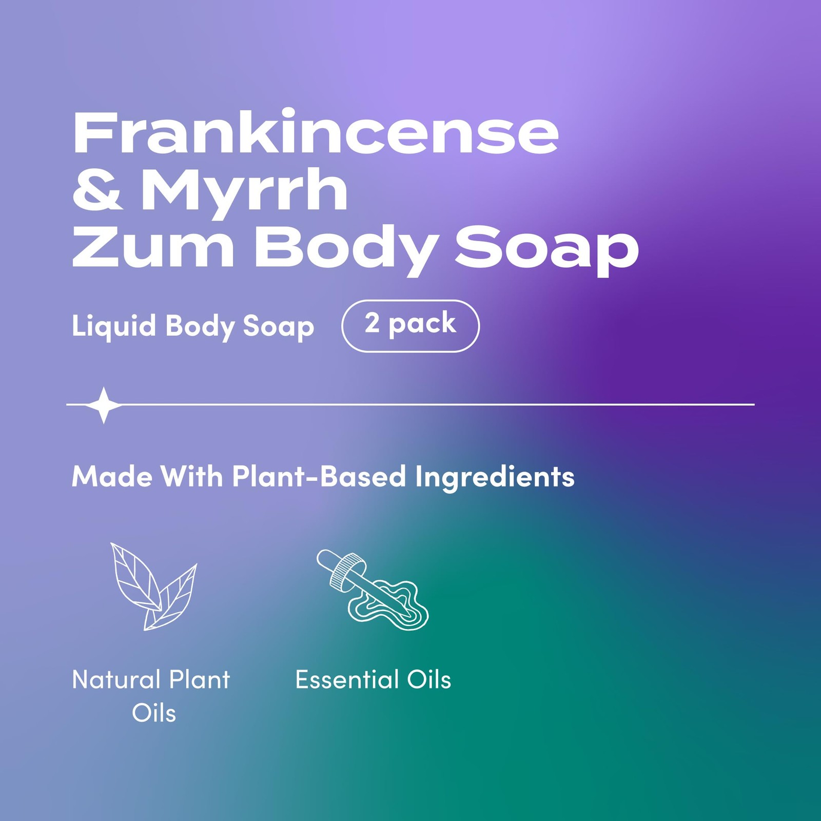 Zum Body Soap – Frankincense & Myrrh – 16 fl oz (2 Pack)