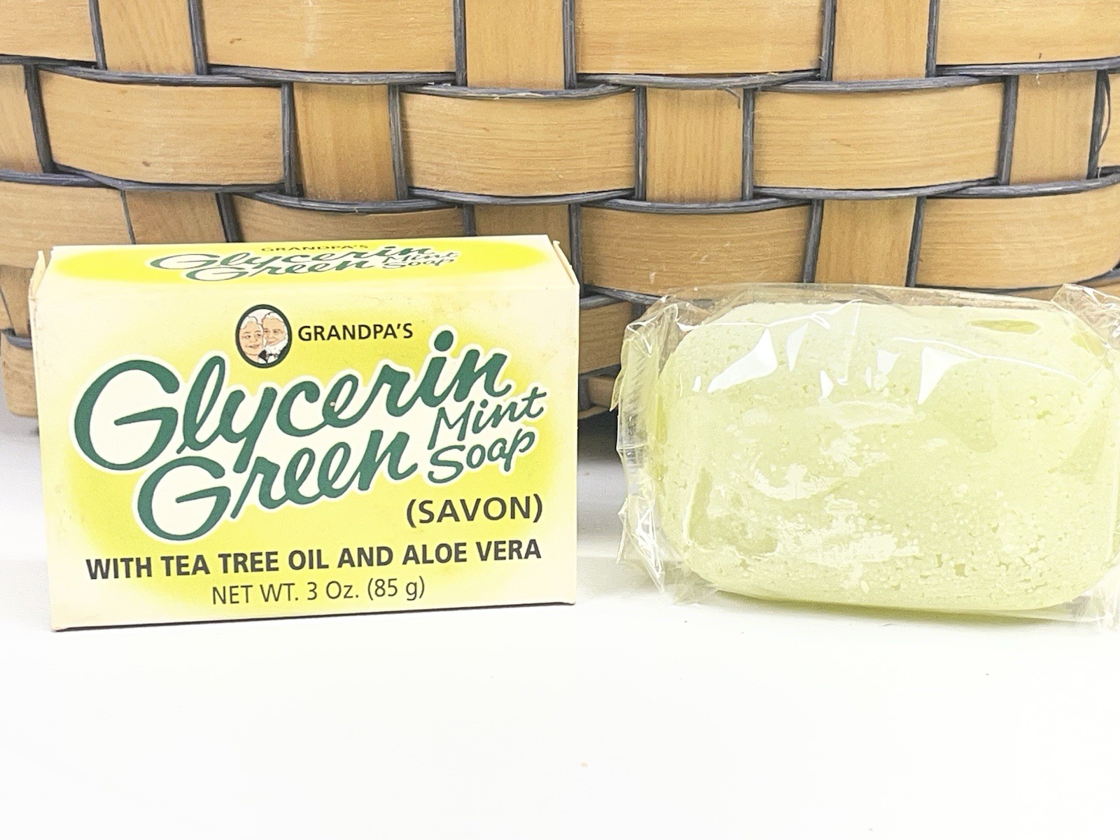 Grandpa’s Glycerin Green Mint Soap Savon with Tea Tree Oil & Aloe Vera 3oz