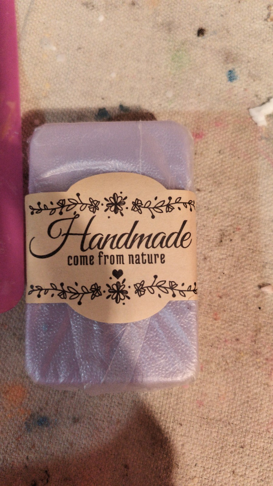 Handmade All Natural Purple Rectangular Body Bar Soap for Men & Women
