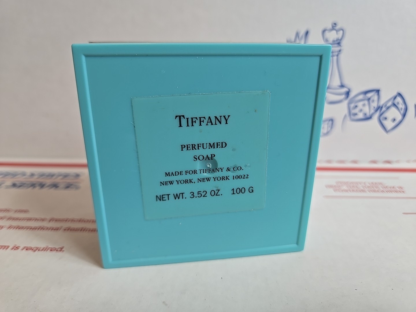 Tiffany & Co. 3.52 Oz. Net Wt. 100G Perfumed Soap in Case, NEW