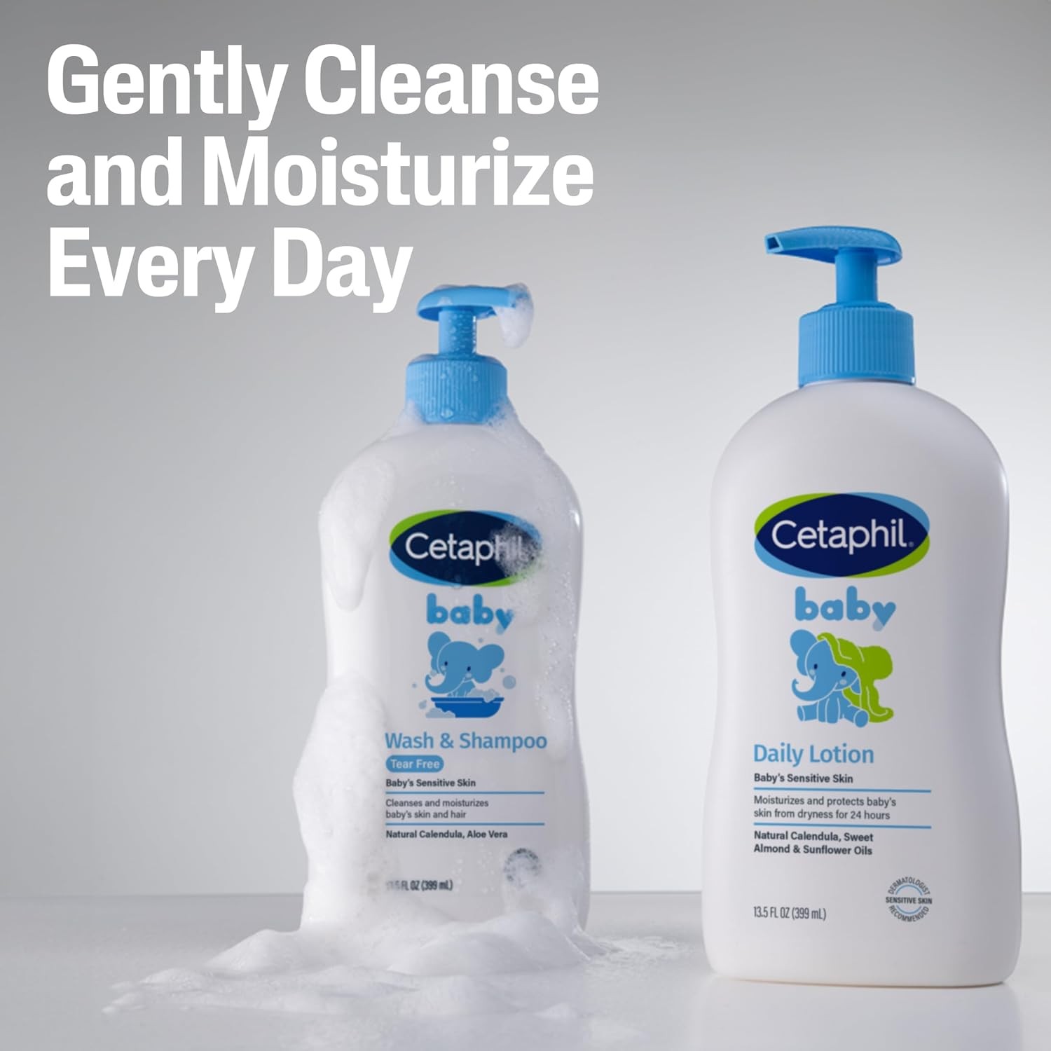 Cetaphil Baby Daily Lotion, Organic Calendula, Sensitive Skin, 13.5 fl oz