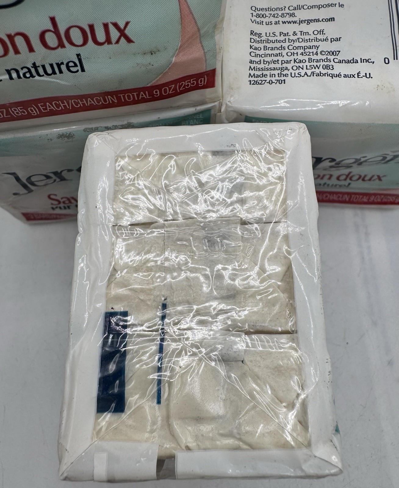 Jergens Gentle Pure and Natural White Soap Set of 4 Packs (12 Bars Total) New