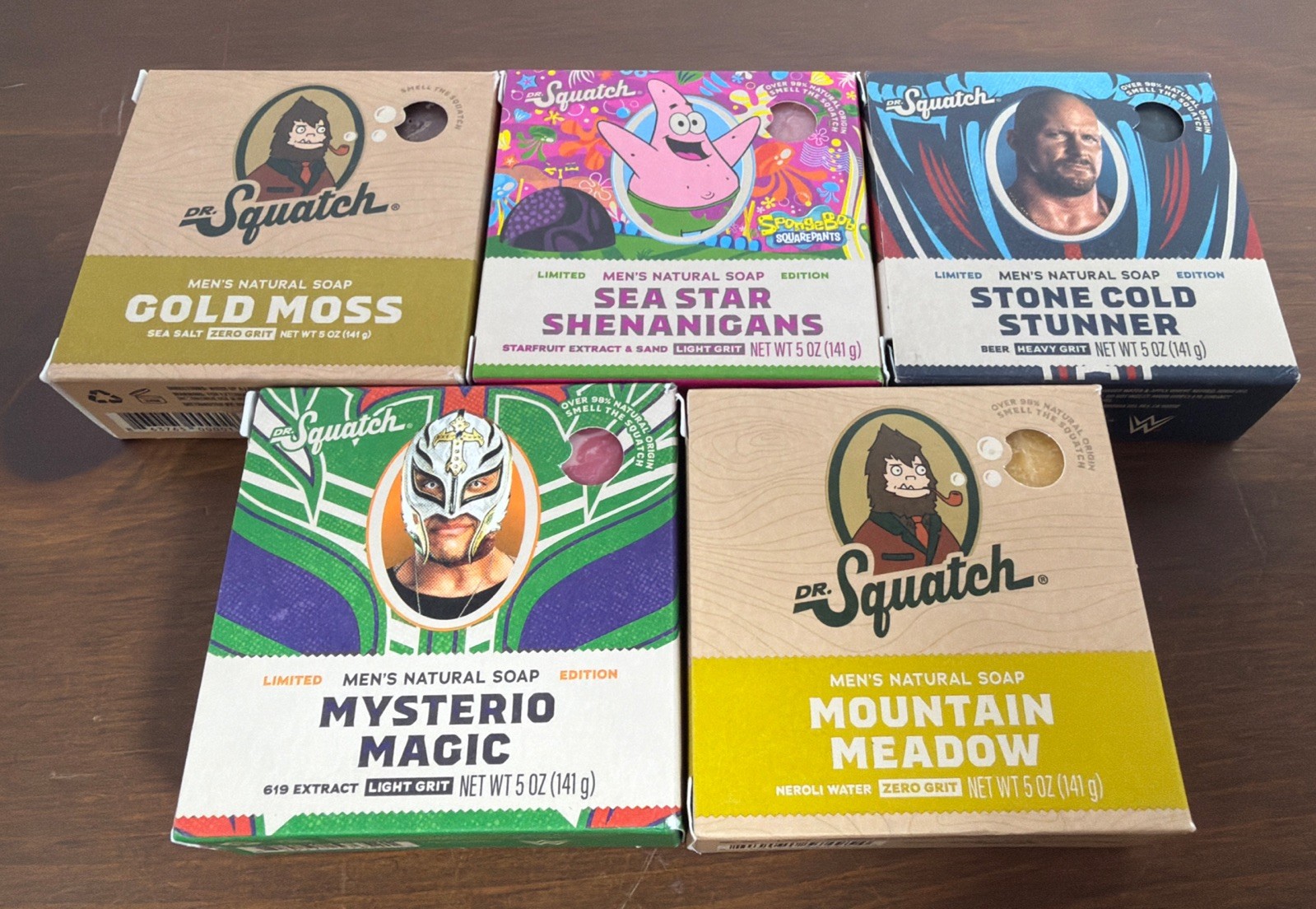 Dr Squatch Bar Soap Mixed Lot FATHER’S DAY Gift Lot of FIVE (5) Different