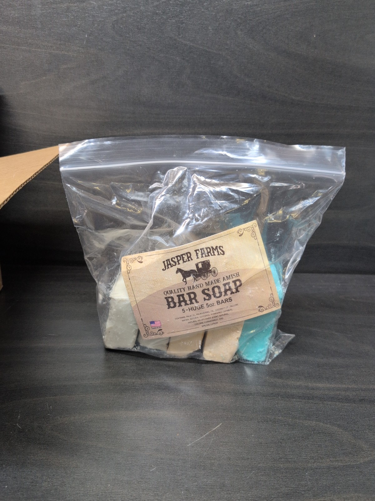 Jasper Farms Amish Handmade Soap 5 Huge 5 oz Bars