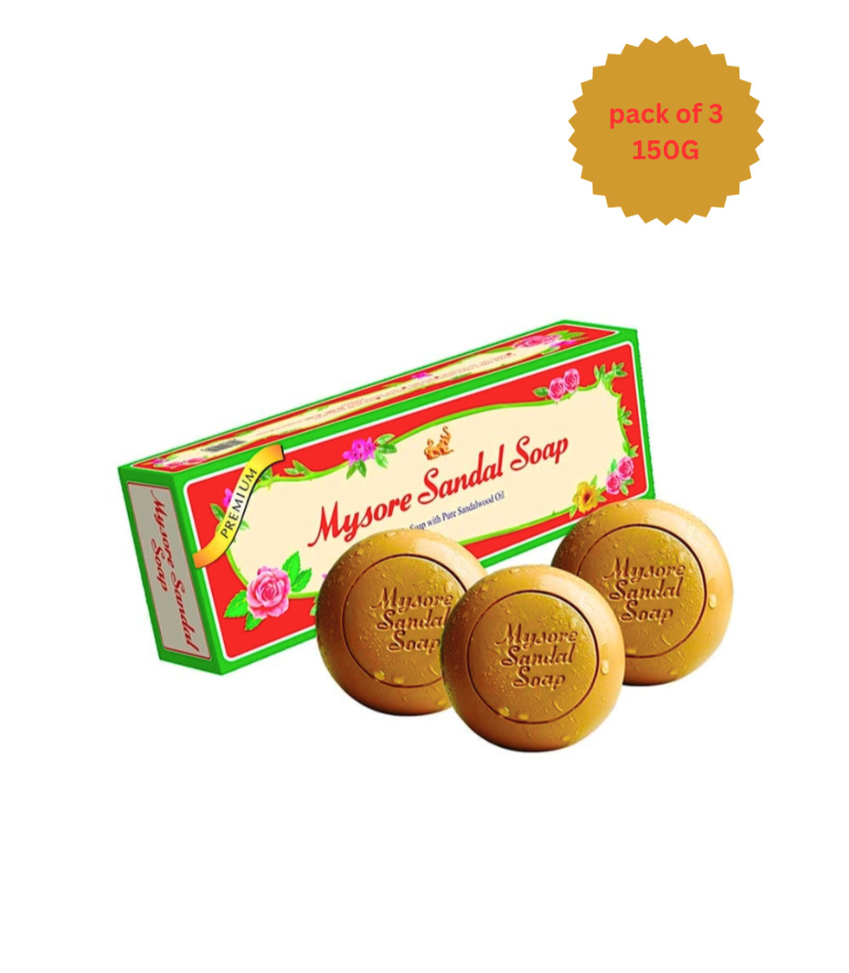Original Mysore Sandal Soap – 100% Pure Sandalwood Oil – Natural Skin Glow