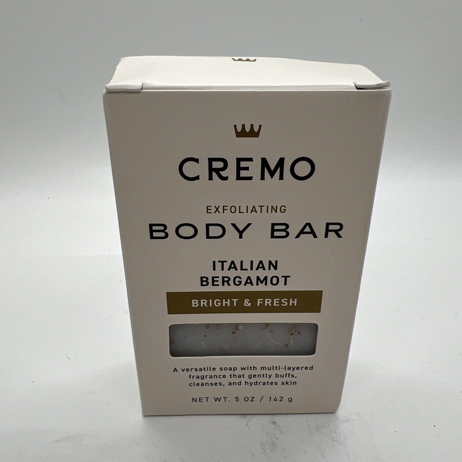 Cremo Exfoliating Body Bar for Men, Italian Bergamot 1 Count (Pack of 1)