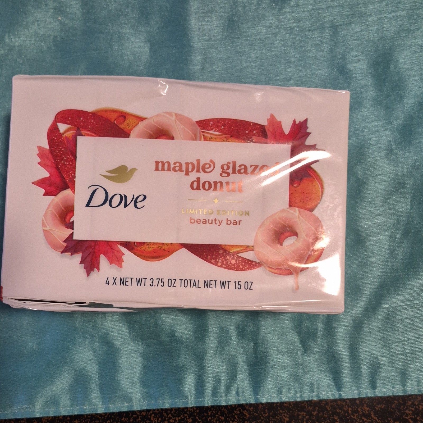 Dove Maple Glazed Donut Holiday Treats Beauty Bar Moisturizing 4 Pack 15 oz