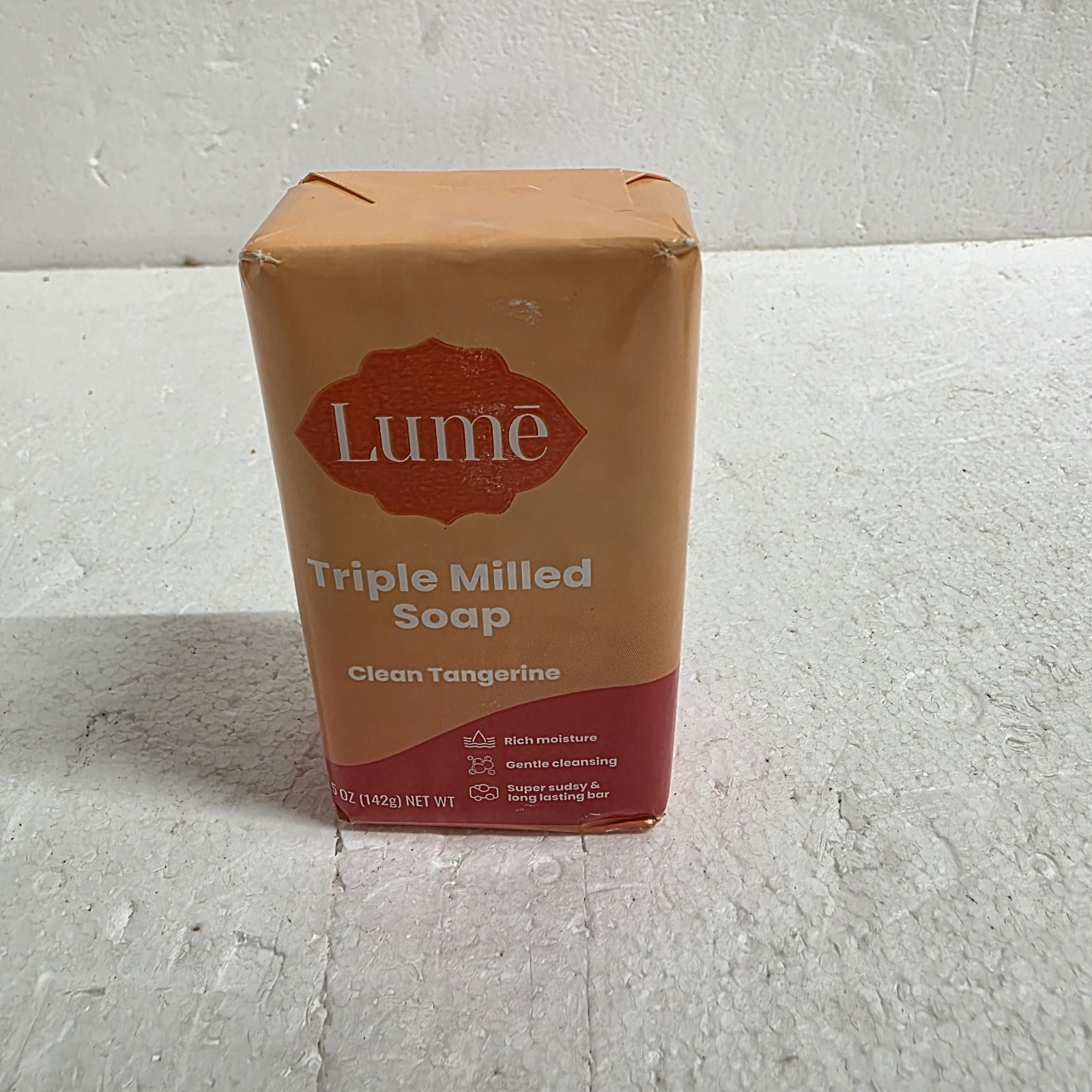 Lume Triple Milled Bar Soap In Clean Tangerine – 5 oz Bar NEW