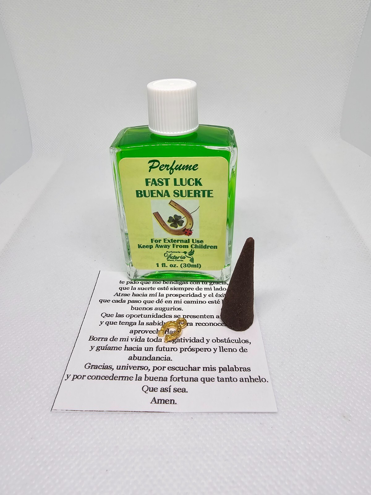 SUERTE RAPIDA BUENA SUERTE PERFUME FEROMONAS ORACION INCIENSO AMULETO 1PC