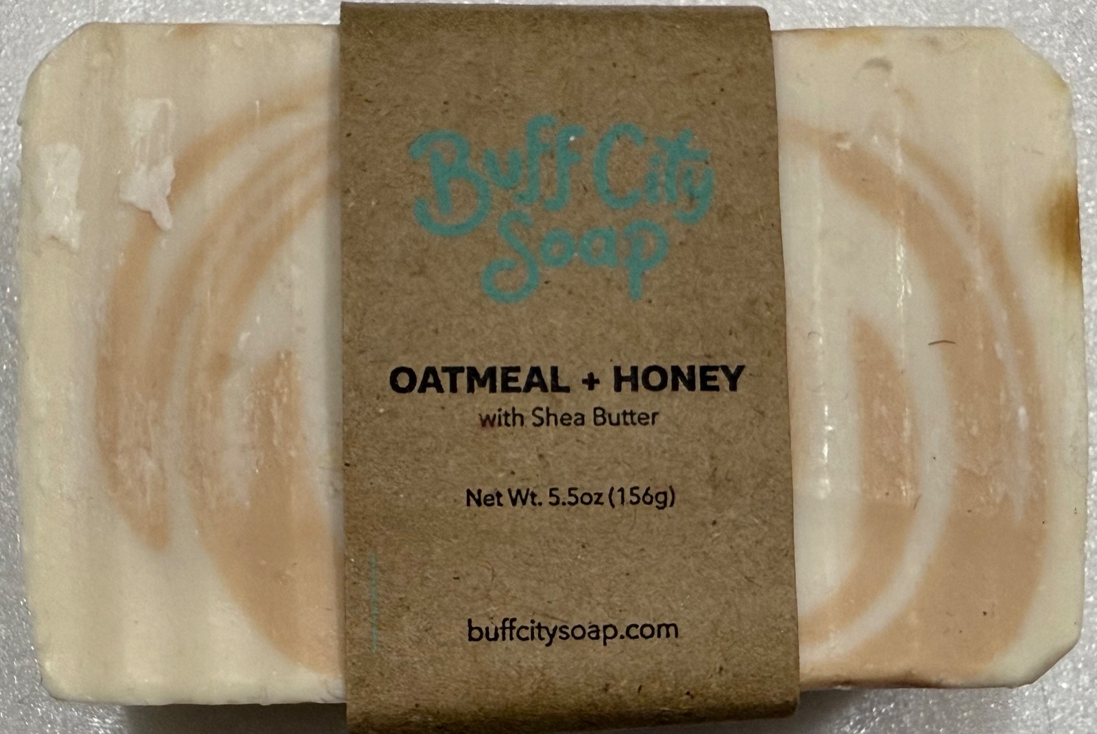 Buff City Soap Oatmeal Honey 5.5 oz Soap w/Shea Butter Made in Texas