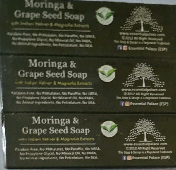 Moringa & Grape Seed Soap – 3.8 oz. – African Soaps 3 Count Essential palace