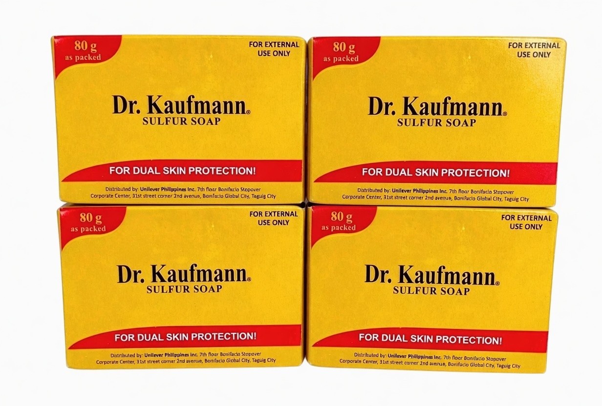 4X- Dr. Kaufmann Sulfur Soap, Dual Skin Protection, 4 – 2.8oz. Bars