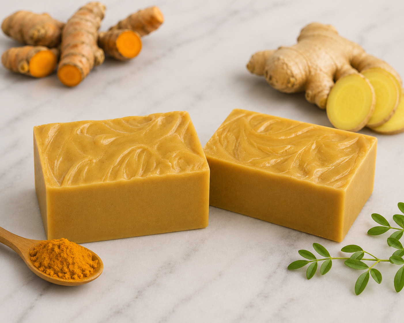 Handmade Turmeric & Ginger Cold Process Soap | Natural, Creamy Face & Body Soap