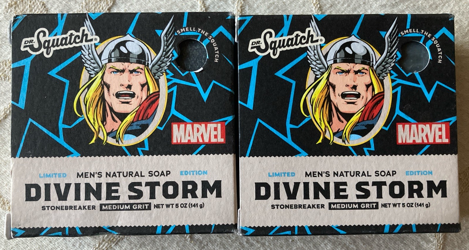 Thor The Avengers Dr. Squatch Divine Storm 2 Pack Limited Edition Soap Bars