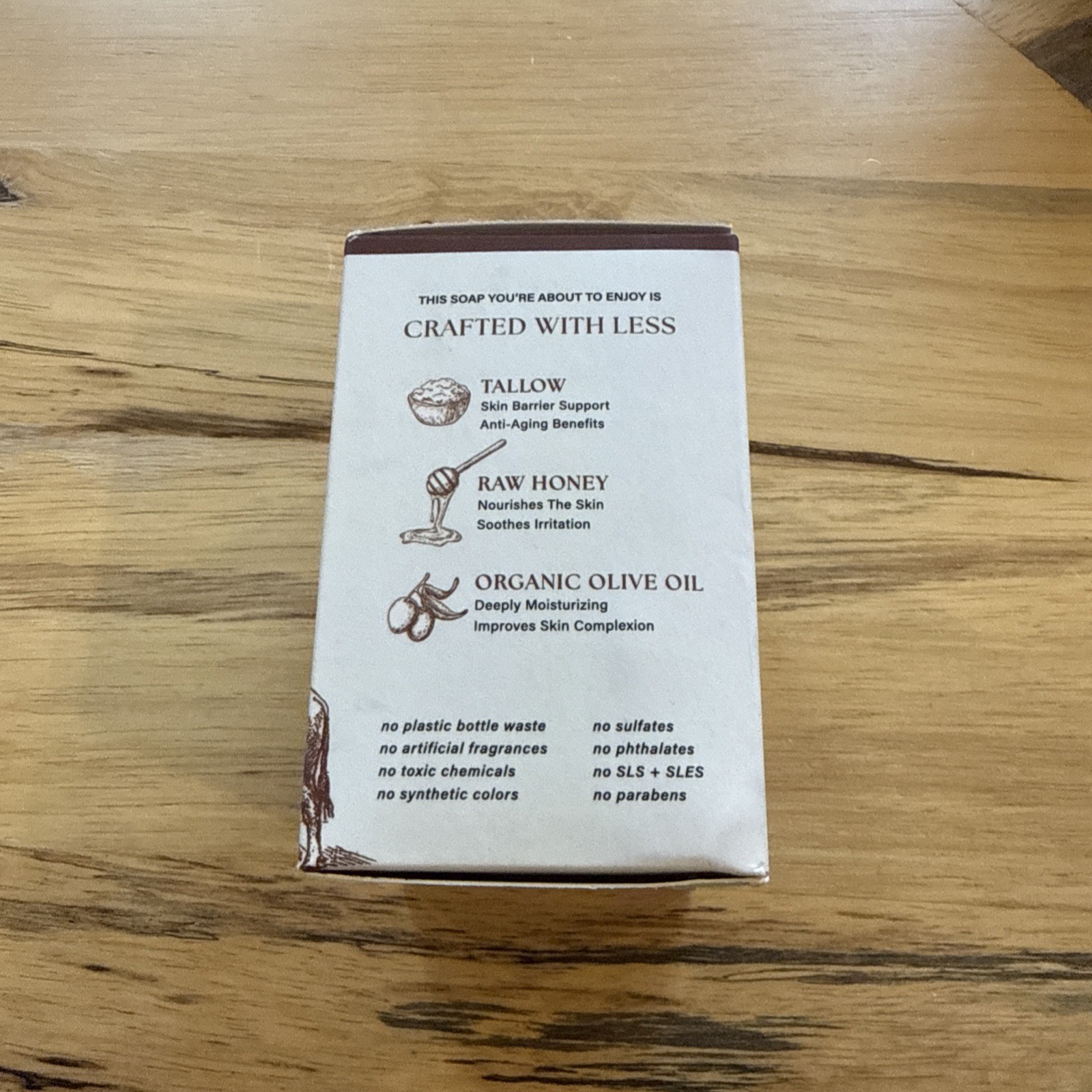 The Rustic Lands Tallow Soap made with raw honey & organic olive oil.4 Bars 5 oz