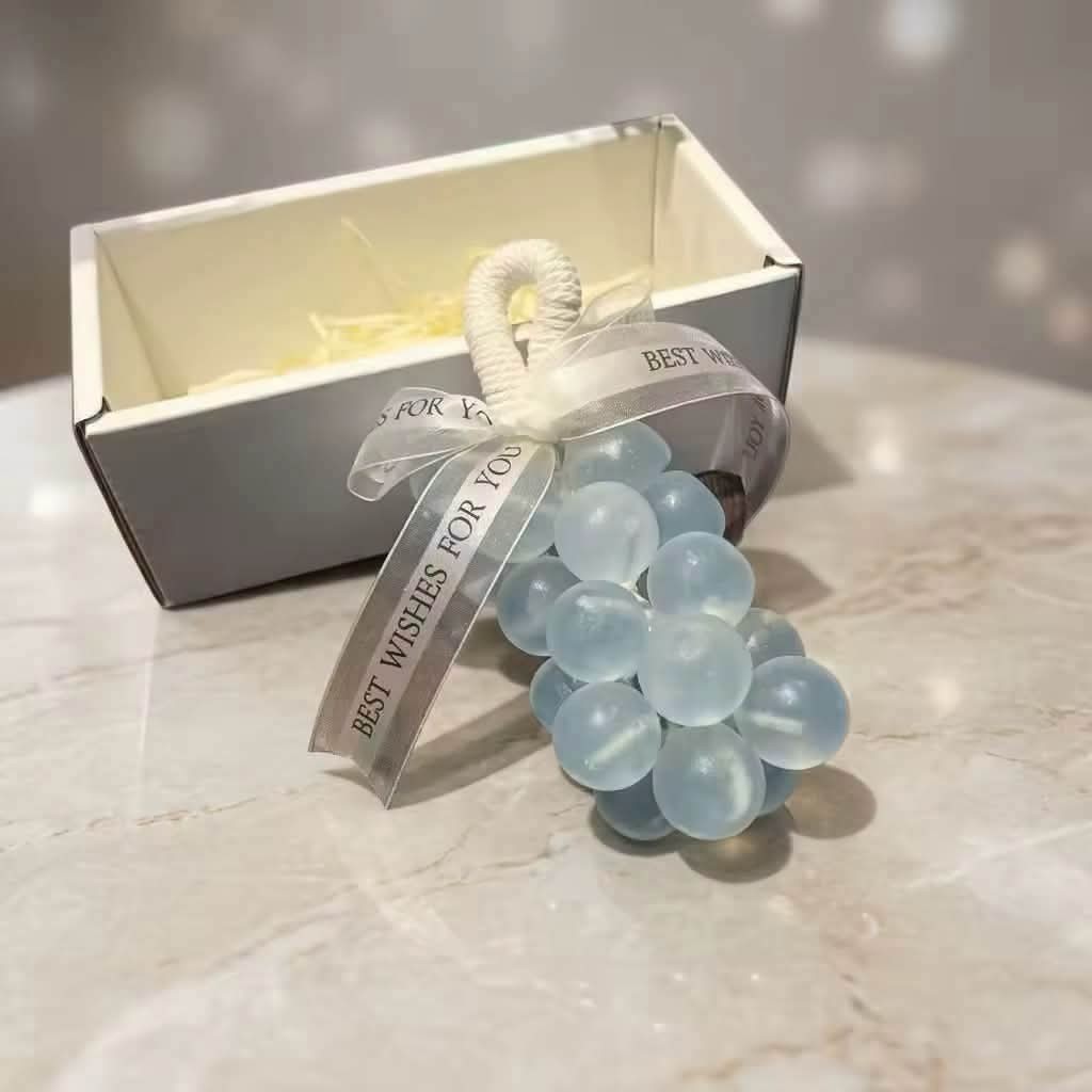 Handmade Pink Grape Cluster Soap on a Rope – Moisturizing Luxury Bath Bar
