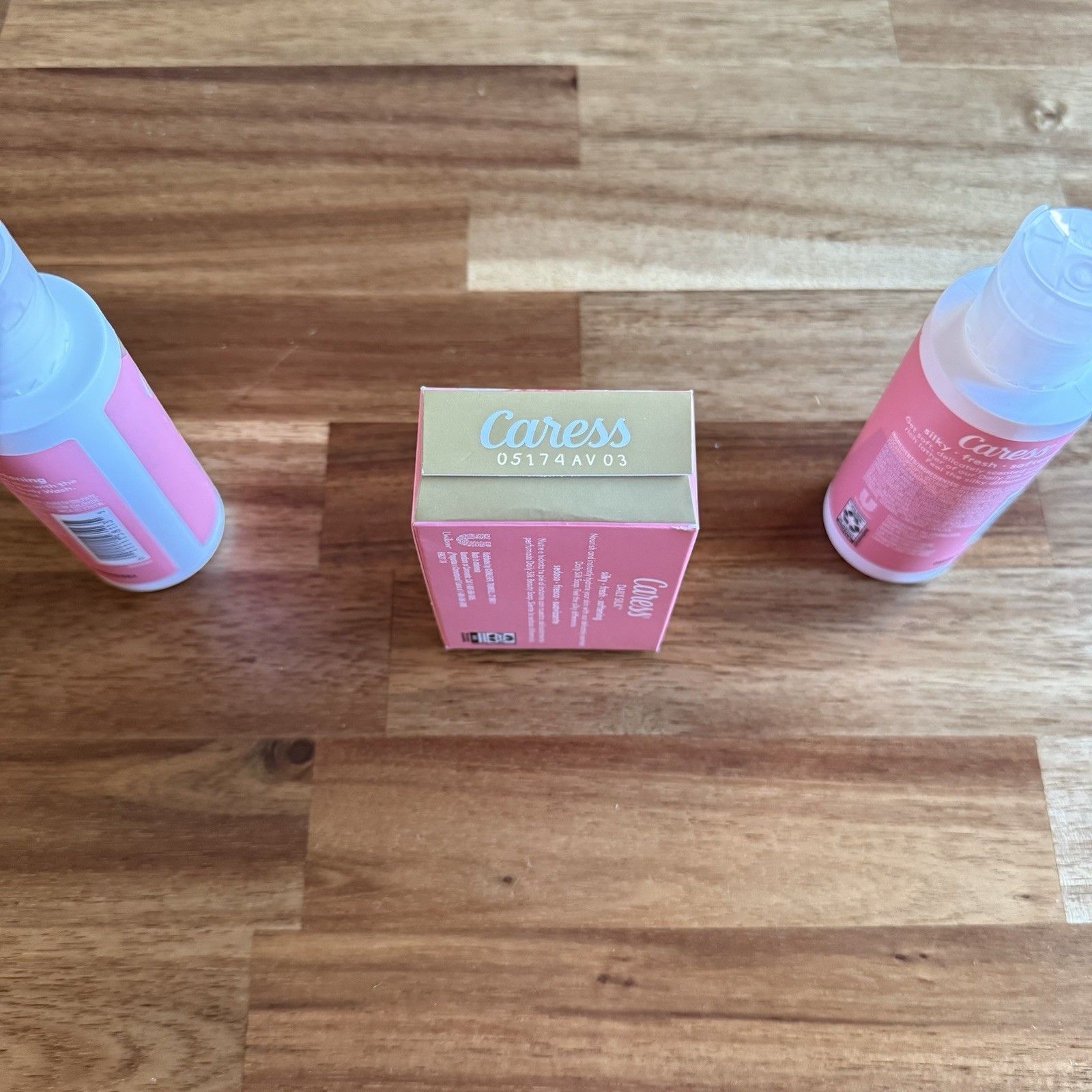 Caress Daily Silk White Peach & Orange Blossom Body Bar And 2 Body Wash Bottles