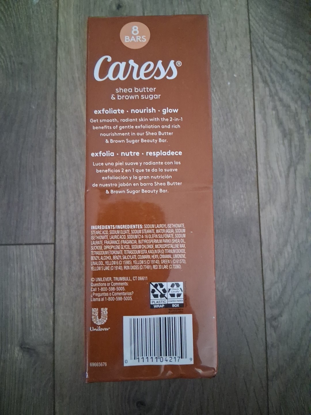 Caress Beauty bar soap 8 Bars Shea Butter And Brown Sugar Exfoliating