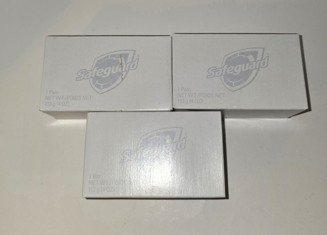 Safeguard Bar Soap Discontinued Lot Of 3 Antibacterial Sealed NOS Movie Prop