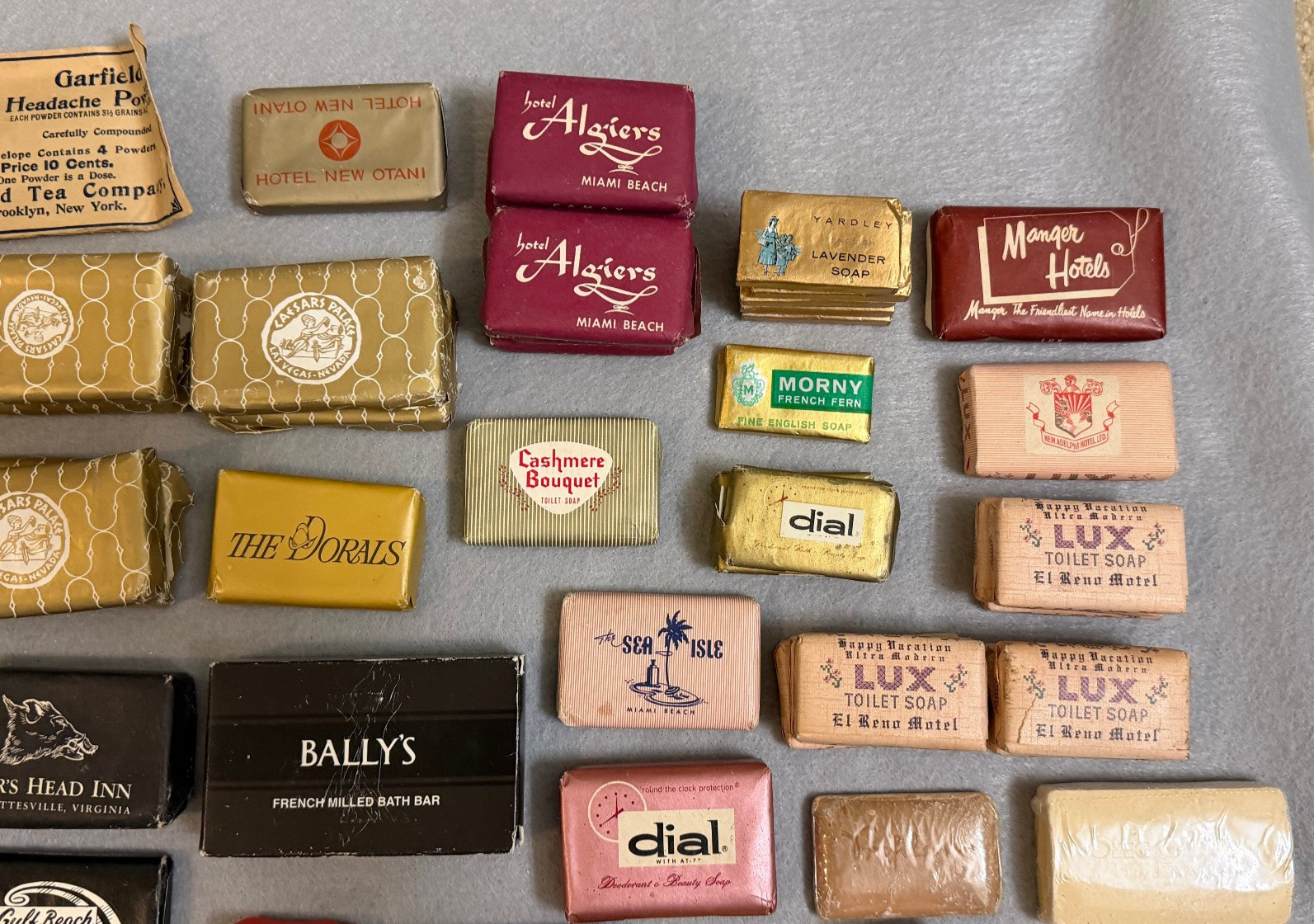 Large Vintage Lot 150+ Hotel Motel Airline Mini Bar Bath Soaps Around World Wide