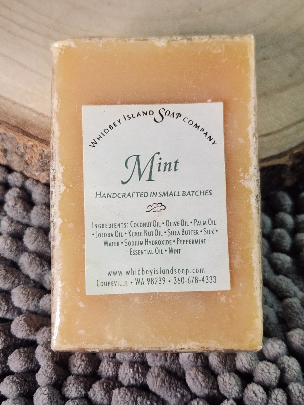 Handmade MINT Vegan Bar Soap~ Butter Shea Butter-4.2 OZ