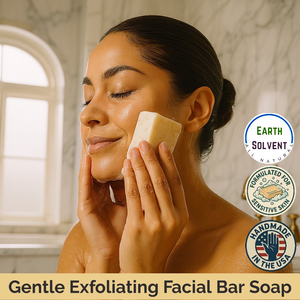 Earth Solvent Natural Organic Handmade Soap For Face & Body Mild Soap Bar 5oz