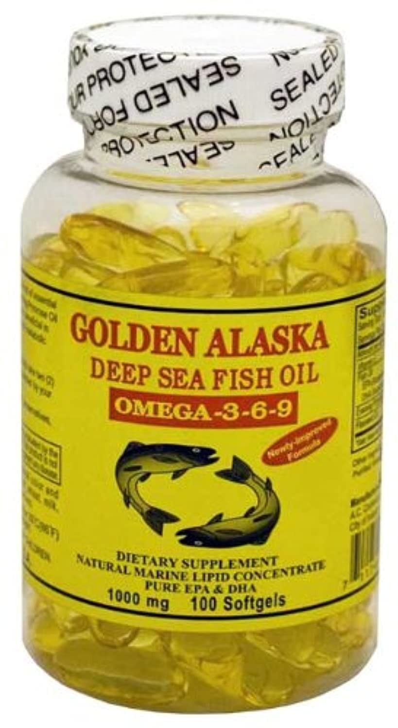 Golden Alaska Deep Sea Omega-3-6-9 Fish Oil 1000mg 100 100 Count (Pack of 1)