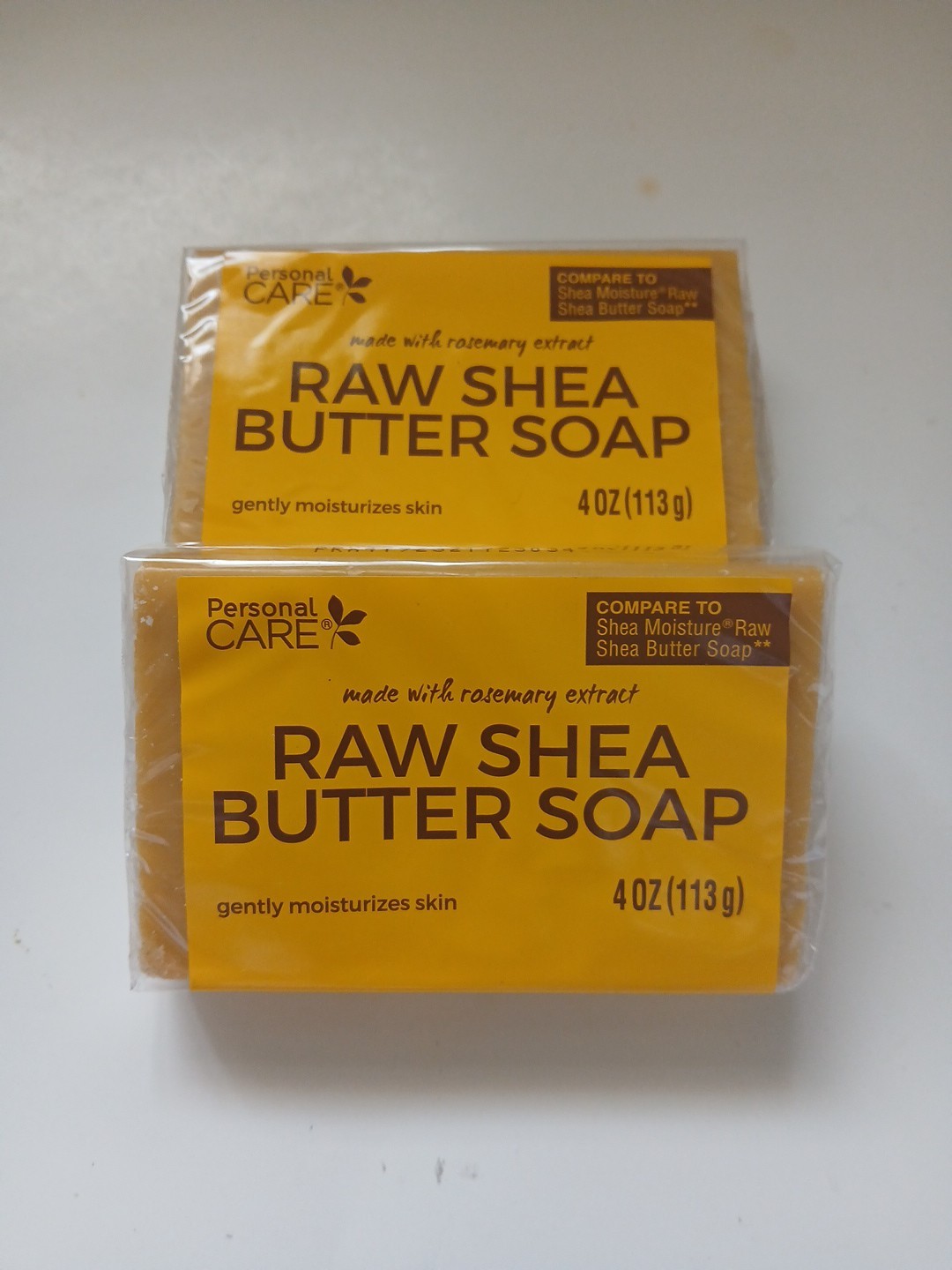 Raw Shea Butter Soap Moisturizes with Rosemary 4 oz Personal Care – Lot of 2
