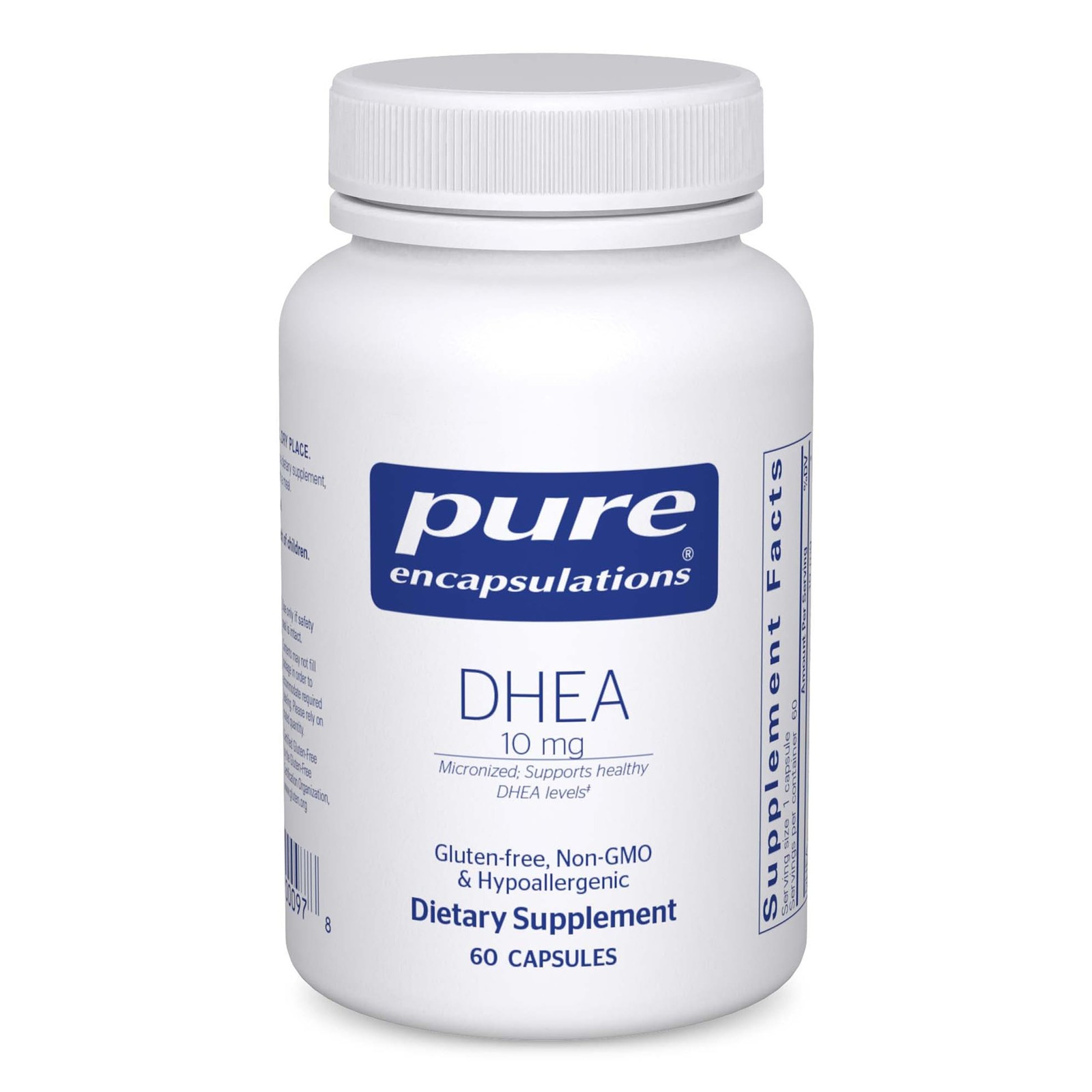Pure Encapsulations DHEA 10 mg – Adrenal Supplement for 60 Count (Pack of 1)