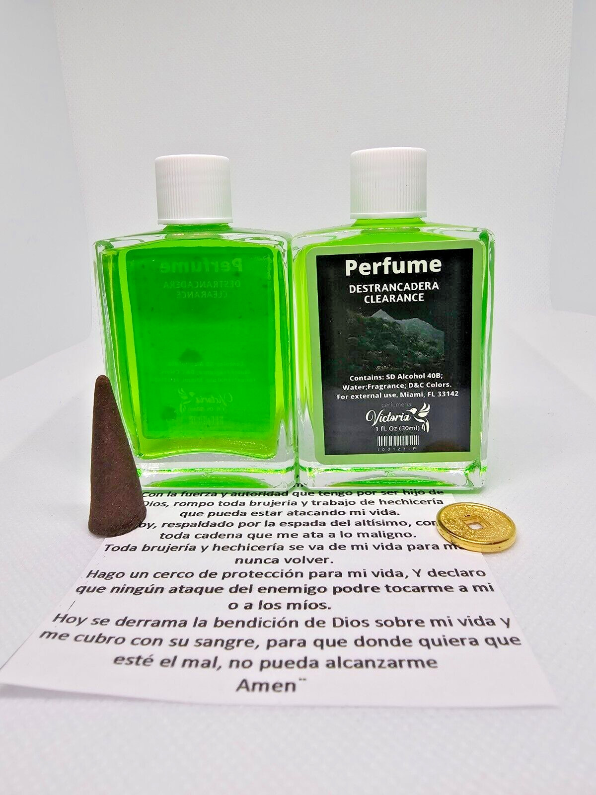 DESTRANCADERA PERFUME CON FEROMONAS ELIMINA ENERGIAS NEGATIVAS ORACION AMULETO