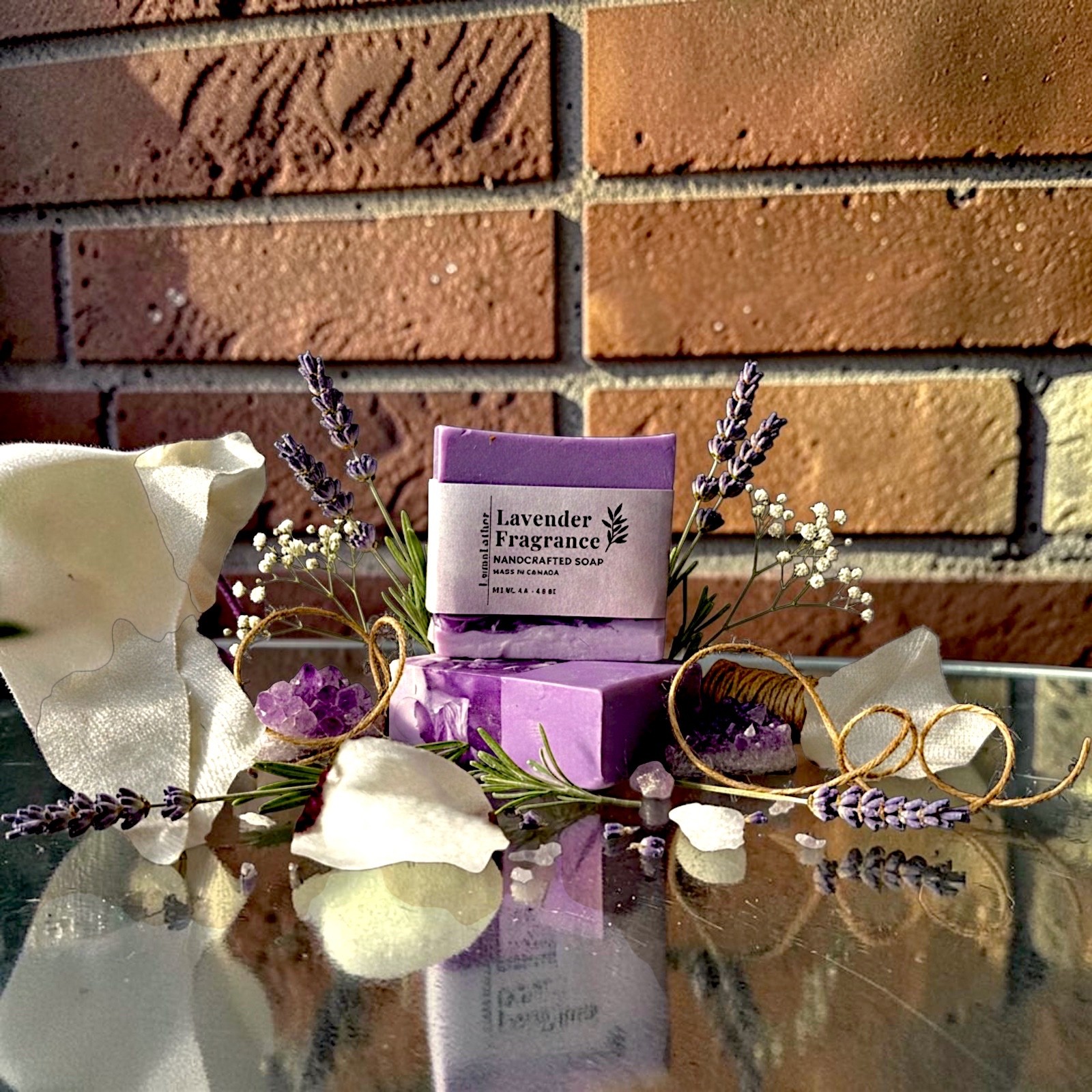 LumaLather Lavender Handmade Soap Bar – Relaxing Moisturizing Artisan Bath Soap