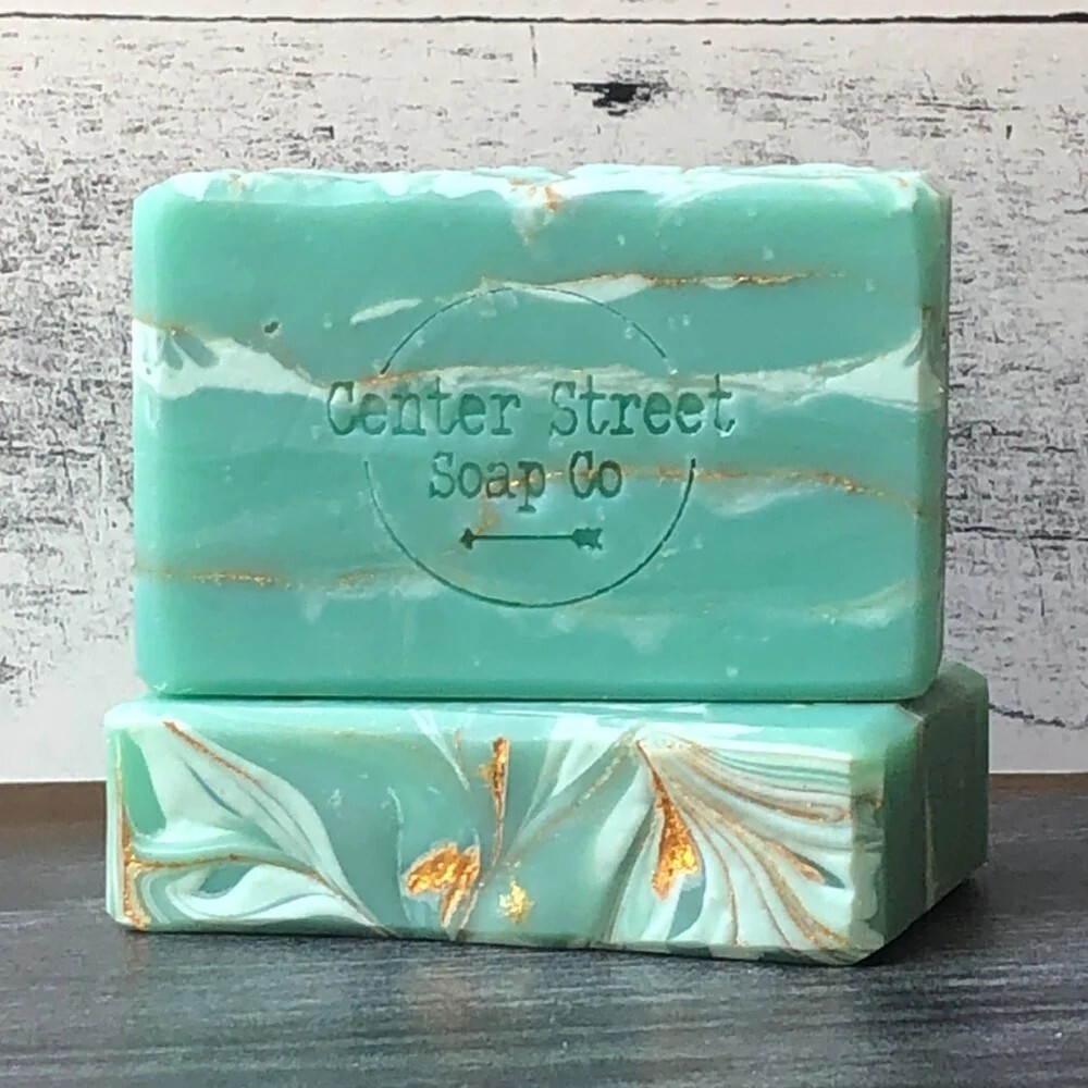 Gourmet Handmade Soap Bars – Jade – Center Street Soap Co – 5 Count 